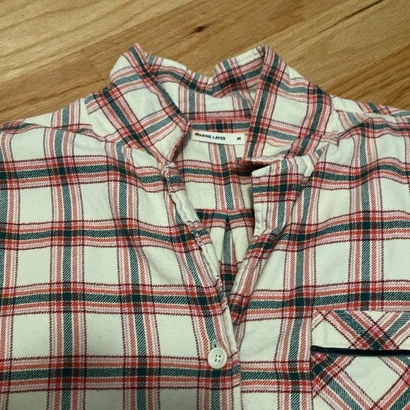 Marine Layer Pajama Top Flannel Classic Red Plaid Womens M warm cozy Winter - Picture 6 of 10